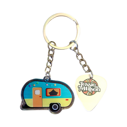 Airstream Dreams Keychain and Guitar Pick